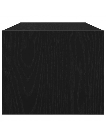 Mobili TV 2 pz Rovere Nero 80x31x25,5 cm in Legno Multistrato