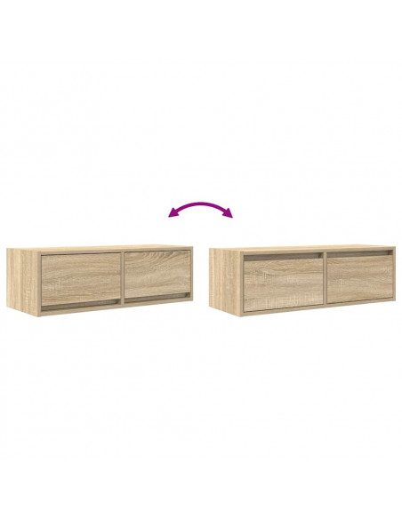 Mobili TV 2 pz Rovere Sonoma 80x31x25,5 cm in Legno Multistrato