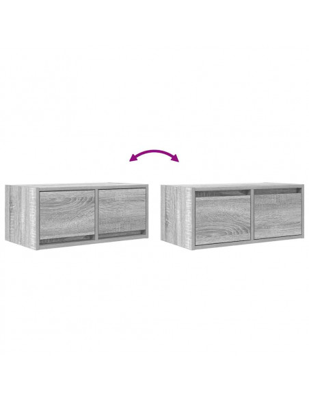 Mobili TV 2pz Grigio Sonoma 60x31x25,5 cm Legno Multistrato
