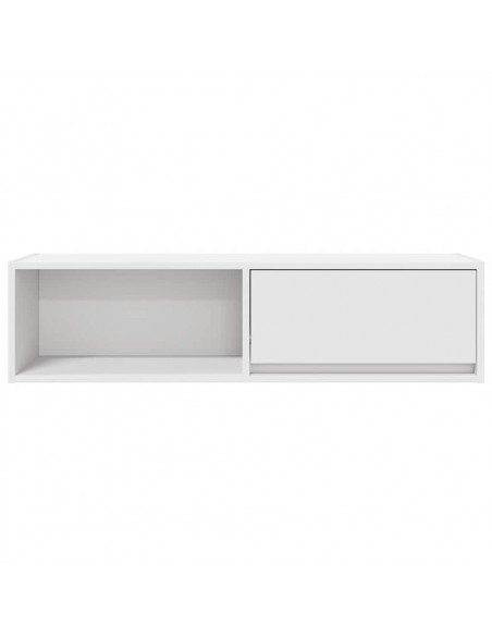 Mobili TV a Parete 2pz Bianchi 100x31x25,5 cm Legno Multistrato