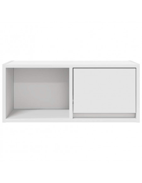 Mobili TV a Parete 2pz Bianchi 60x31x25,5 cm Legno Multistrato