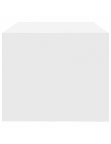 Mobili TV a Parete 2pz Bianchi 60x31x25,5 cm Legno Multistrato