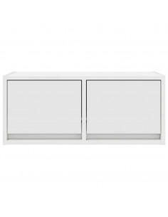 Mobili TV a Parete 2pz Bianchi 60x31x25,5 cm Legno Multistrato 2