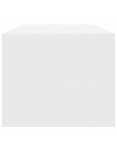 Mobili TV a Parete 2pz Bianchi 80x31x25,5 cm Legno Multistrato