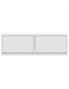 Mobili TV a Parete 2pz Bianchi 80x31x25,5 cm Legno Multistrato 2