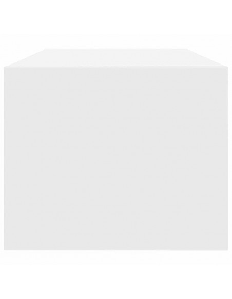 Mobili TV a Parete 2pz Bianchi 80x31x25,5 cm Legno Multistrato