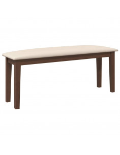 Panca 110 cm Marrone in Legno Massello di Hevea 2