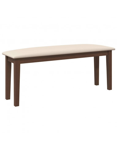 Panca 110 cm Marrone in Legno Massello di Hevea