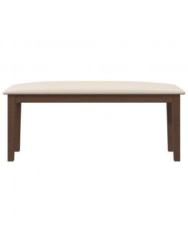 Panca 110 cm Marrone in Legno Massello di Hevea