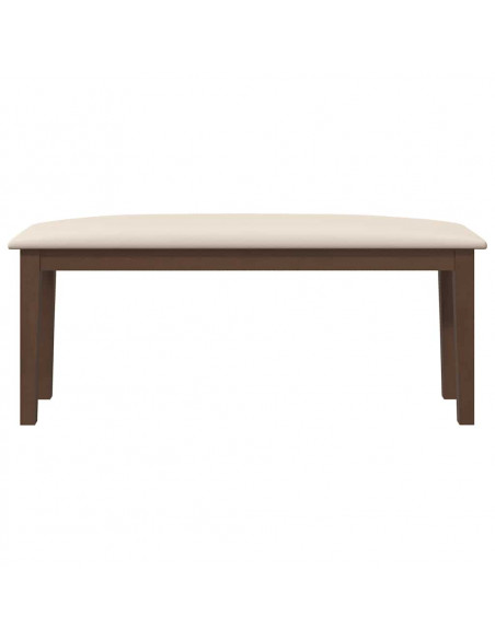 Panca 110 cm Marrone in Legno Massello di Hevea