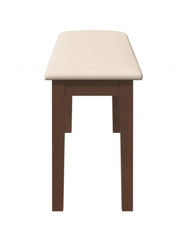 Panca 110 cm Marrone in Legno Massello di Hevea