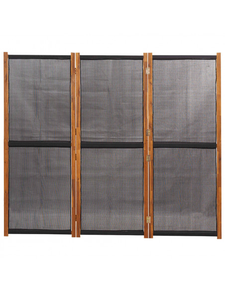 Paravento a 3 Pannelli Nero 210x180 cm