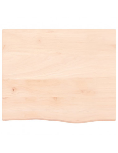 Piano Bagno 60x50x2 cm in Legno Massello Non Trattato