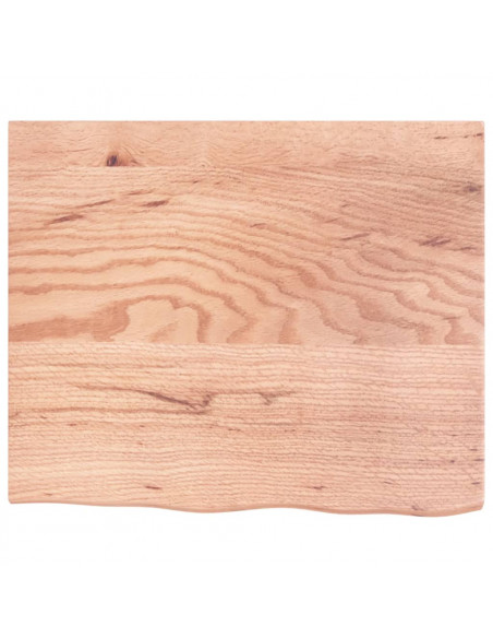 Piano Bagno Marrone Chiaro 60x50x2 cm Legno Massello Trattato
