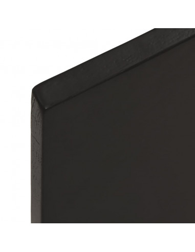 Piano Bagno Marrone Scuro 60x30x2 cm Legno Massello Trattato