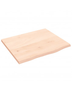 Piano per Tavolo 60x50x2 cm in Rovere Massello Non Trattato 2