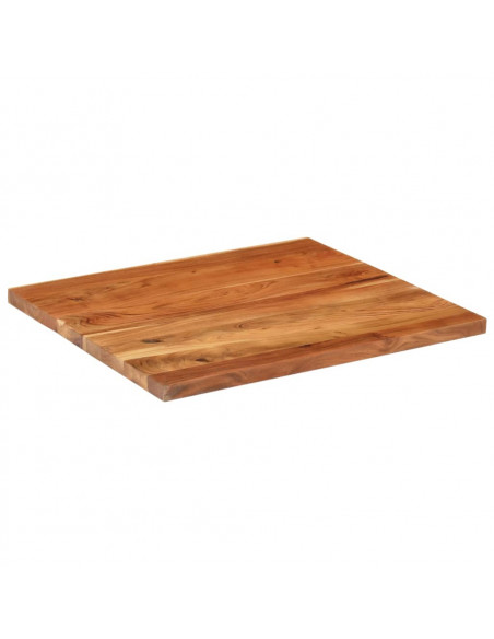 Piano Tavolo 100x80x3,8 cm Rettangolare Legno Massello Acacia