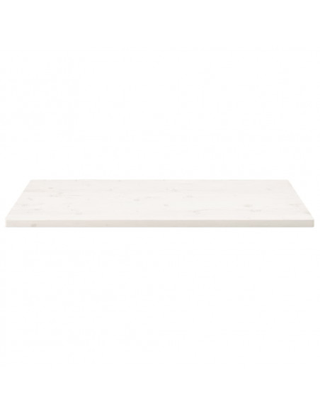Piano Tavolo Bianco 100x60x2,5 Legno Massello Pino Rettangolare