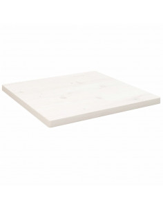 Piano Tavolo Bianco 40x40x2,5cm Legno Massello di Pino Quadrato 2
