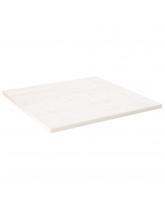 Piano Tavolo Bianco 70x70x2,5cm Legno Massello di Pino Quadrato 2