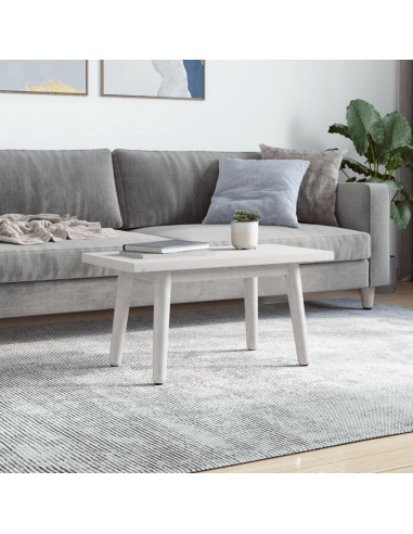 Piano Tavolo Bianco 80x40x2,5 Legno Massello Pino Rettangolare