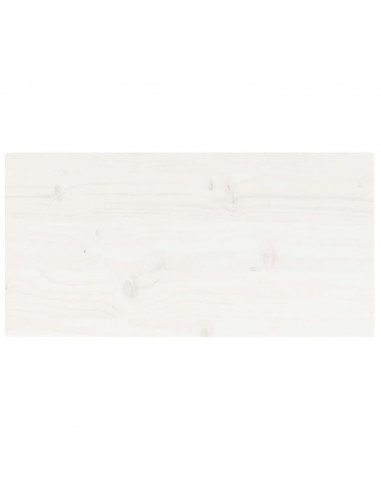 Piano Tavolo Bianco 80x40x2,5 Legno Massello Pino Rettangolare