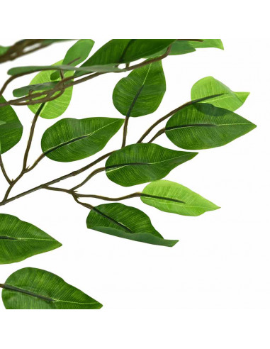Pianta di Ficus Artificiale 1260 Foglie 200 cm Verde