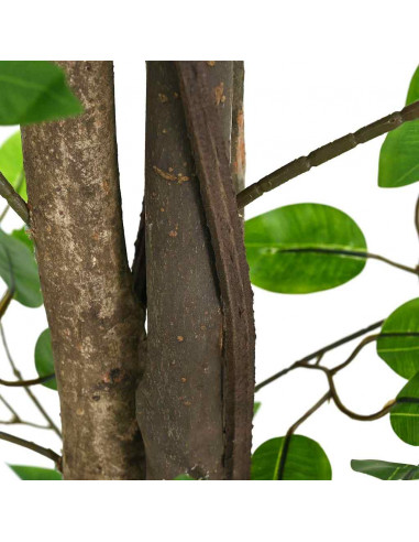 Pianta di Ficus Artificiale 1260 Foglie 200 cm Verde