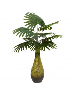 Pianta di Palma Artificiale 9 Foglie 65 cm Verde 2