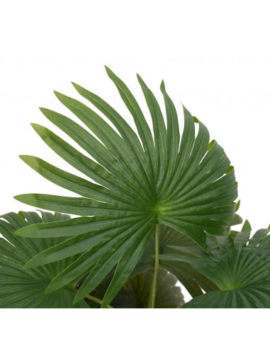 Pianta di Palma Artificiale 9 Foglie 65 cm Verde