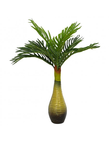 Pianta di Palma Artificiale 9 Foglie 70 cm Verde
