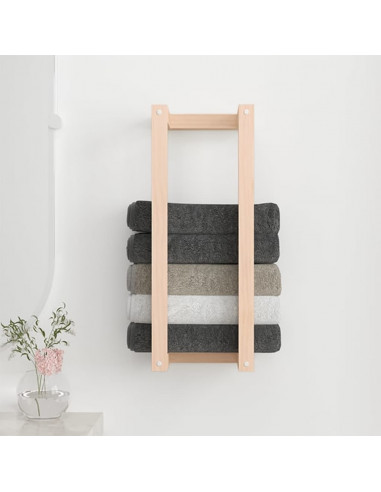 Portasciugamani 23x18x60 cm in Legno Massello di Pino