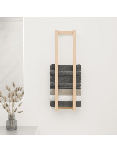 Portasciugamani 23x18x90 cm in Legno Massello di Pino