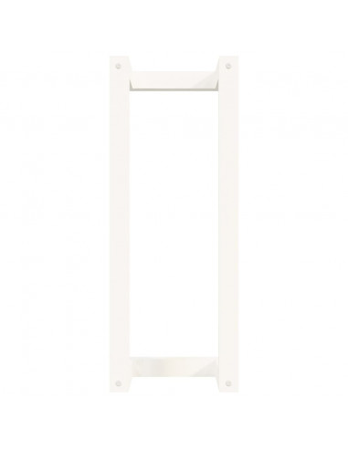 Portasciugamani Bianco 23x18x60 cm in Legno Massello di Pino