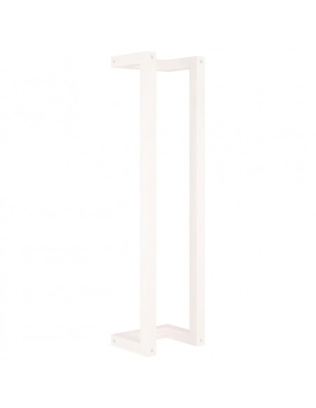 Portasciugamani Bianco 23x18x90 cm in Legno Massello di Pino