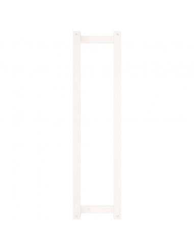 Portasciugamani Bianco 23x18x90 cm in Legno Massello di Pino