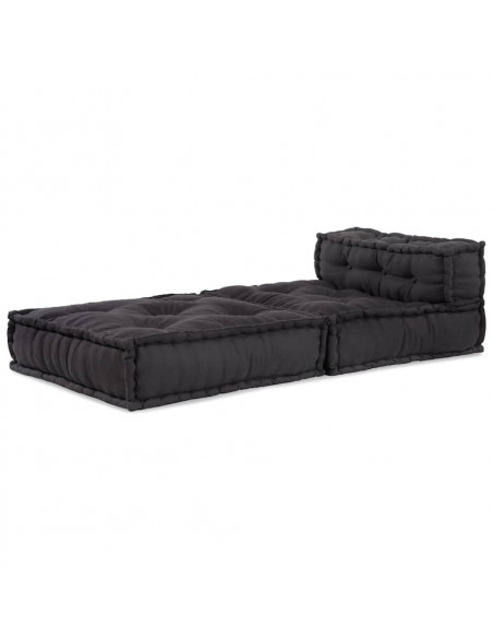 Pouf Modulare Antracite 70x70x54 in Tessuto
