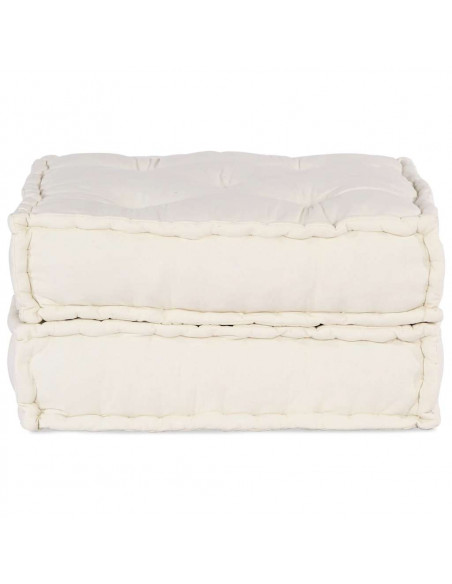 Pouf Modulare Crema 70x70x36 in Tessuto