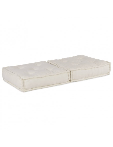 Pouf Modulare Crema 70x70x36 in Tessuto