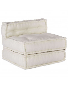 Pouf Modulare Crema 70x70x54 in Tessuto 2