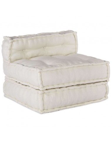 Pouf Modulare Crema 70x70x54 in Tessuto