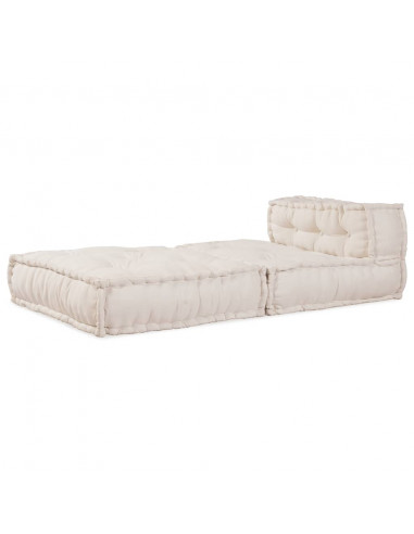 Pouf Modulare Crema 70x70x54 in Tessuto