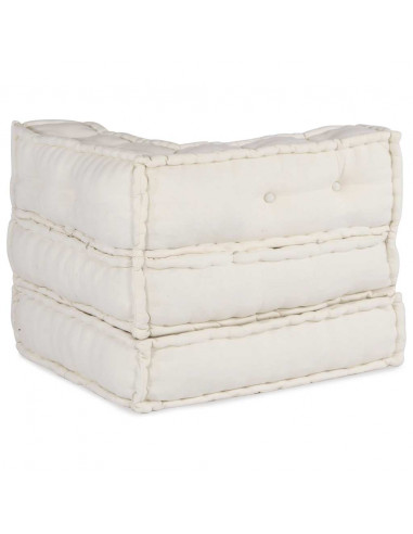 Pouf Modulare Crema 70x70x54 in Tessuto