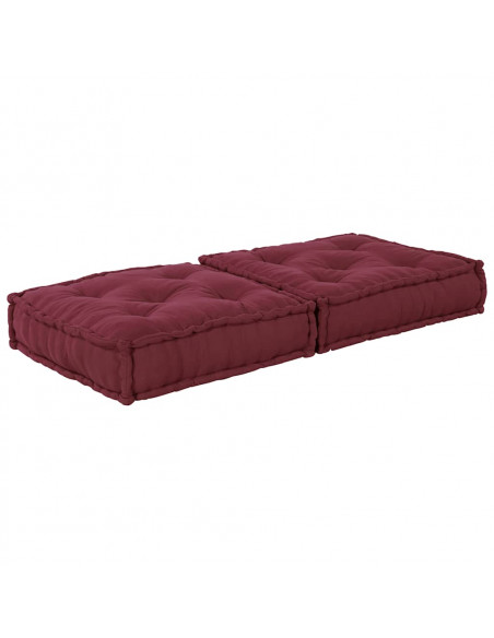Pouf Modulare Marrone Rossiccio 70x70x36 in Tessuto