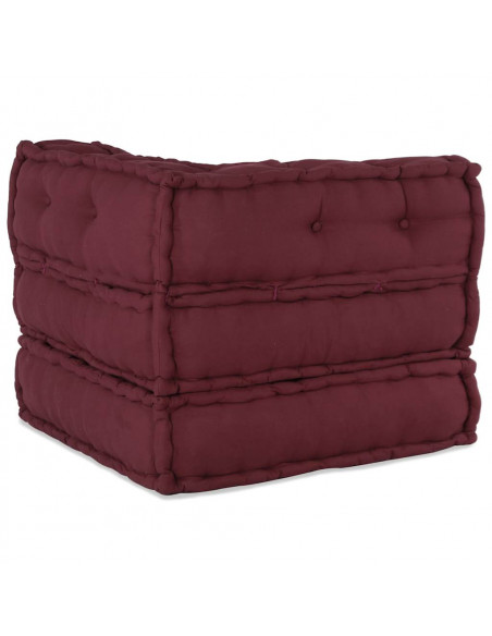 Pouf Modulare Marrone Rossiccio 70x70x54 in Tessuto