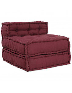 Pouf Modulare Marrone Rossiccio 70x70x54 in Tessuto 2