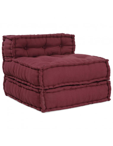 Pouf Modulare Marrone Rossiccio 70x70x54 in Tessuto