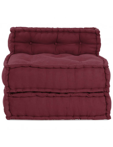 Pouf Modulare Marrone Rossiccio 70x70x54 in Tessuto