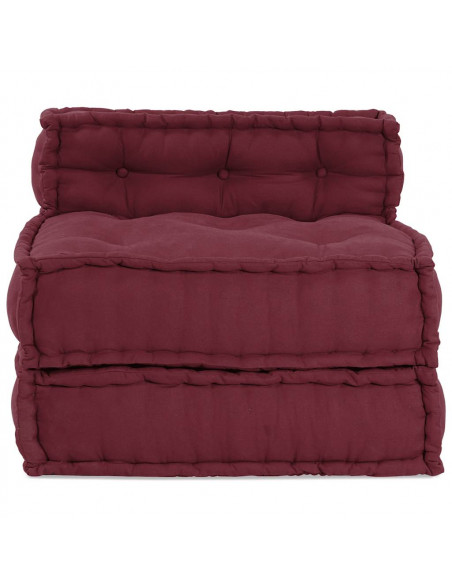 Pouf Modulare Marrone Rossiccio 70x70x54 in Tessuto