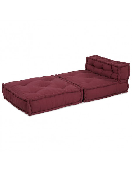 Pouf Modulare Marrone Rossiccio 70x70x54 in Tessuto